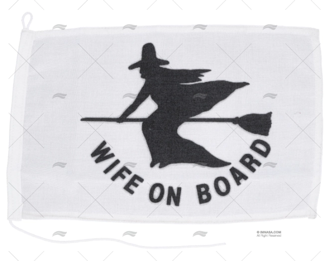 BANDERA WIFE ON BOARD  30x 20cm ADRIA BANDIERE