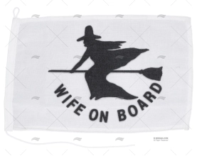 BANDERA WIFE ON BOARD  30x 20cm ADRIA BANDIERE