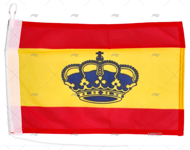 SPANISH FLAG WITH CROWN 30x20cm