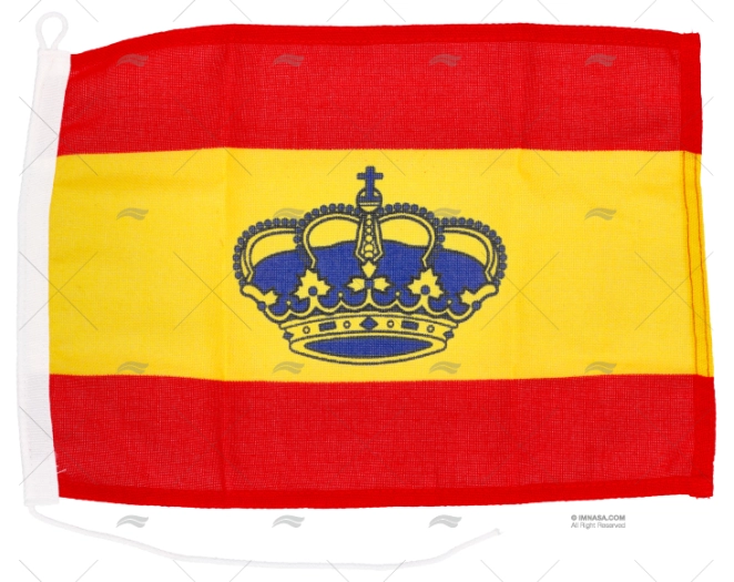 SPANISH FLAG WITH CROWN 30x20cm HQ ADRIA BANDIERE