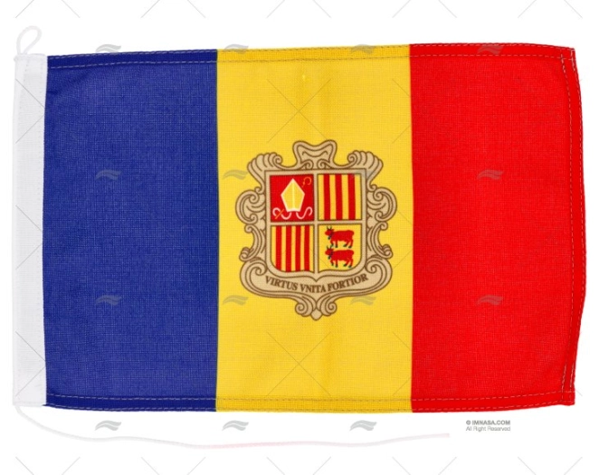 BANDEIRA ANDORRA 30x 20cm ADRIA BANDIERE