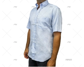 CAMISA M/C H AZUL S   HOMBRE