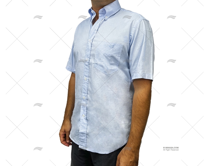 CAMISA M/C H AZUL XXL HOMBRE