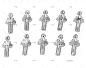 SCREW MALE  10mm NICKEL PLATED BRASS LOXX