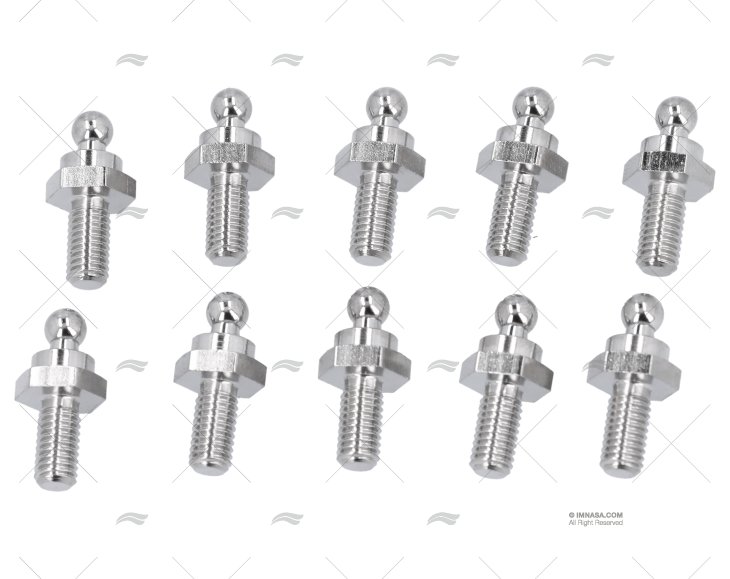 SCREW MALE  10mm NICKEL PLATED BRASS LOXX