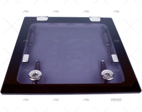 FLUSH HATCH T-44 DARK HINGES  S.S. LEWMAR