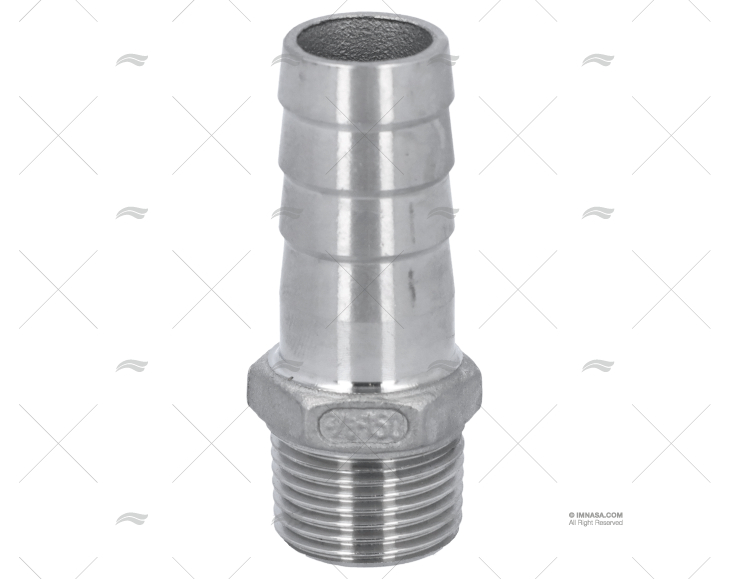 HOSE CONNECTOR MALE 3/8' x 15mm S.S.