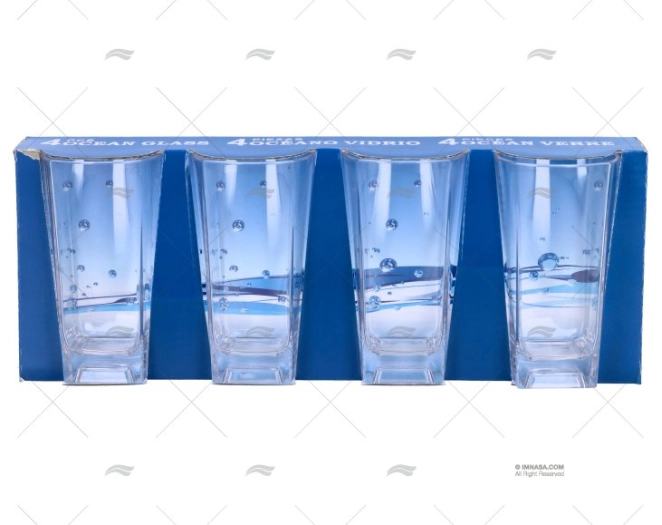 VASO AGUA 250ml 4pcs