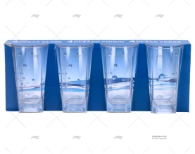 VASO AGUA 250ml 4pcs