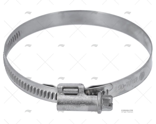 BRAÇADEIRA INOX W4  50- 70/ 9