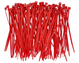 NYLON CABLE-TIE 2,5x98 RED 100 UNITS