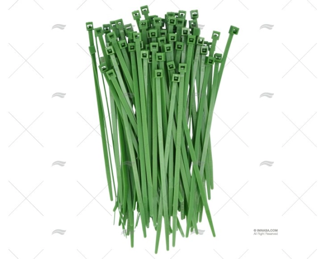 NYLON CABLE-TIE 3,6x140 GREEN 100 UNITS