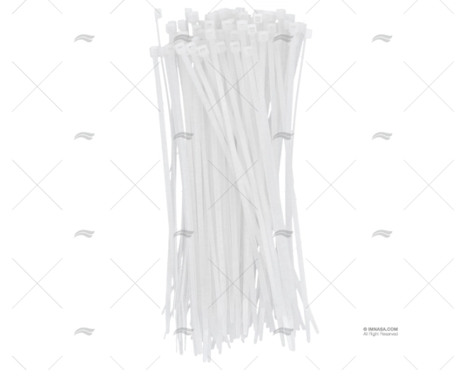 NYLON CABLE-TIE 3,6x200 WHITE 100 UNITS