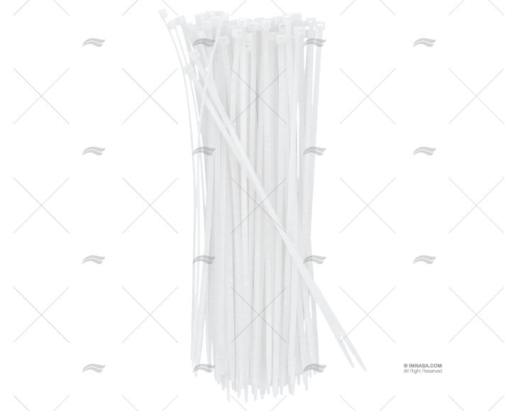 BRIDA NYLON 4,8x290 BLANCA 100 UNIDADES NORMA