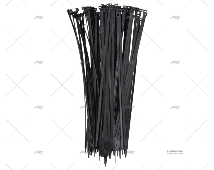 BRIDA NYLON 4,8x290 NEGRA 100 UNIDADES NORMA