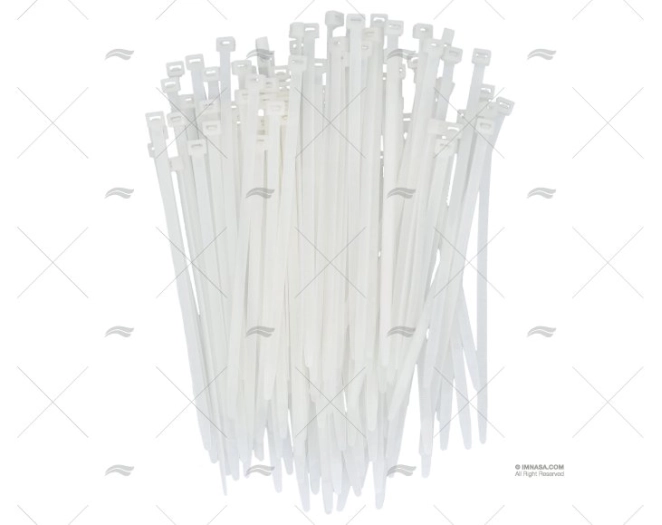 NYLON CABLE-TIE 7,8x240 WHITE 100 UNITS