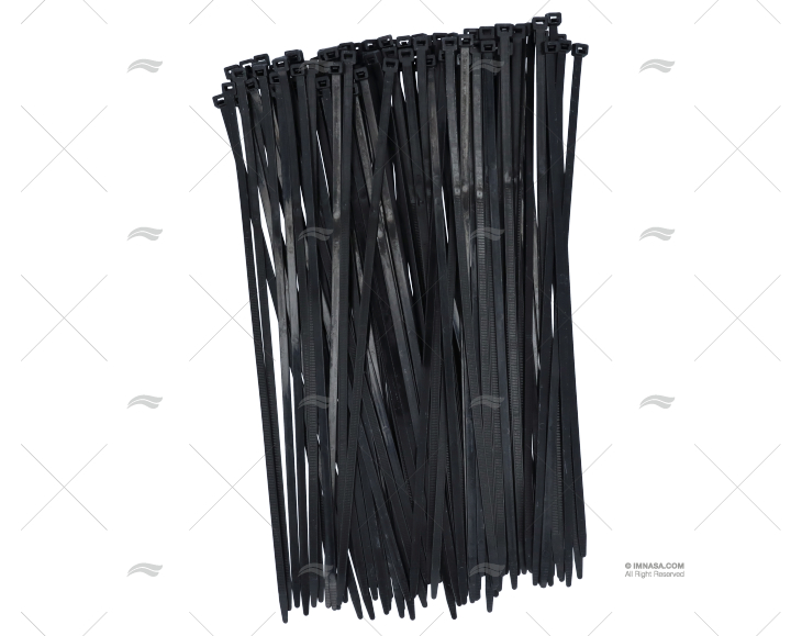 BRIDA NYLON 7,8x450 NEGRA 100 UNIDADES NORMA