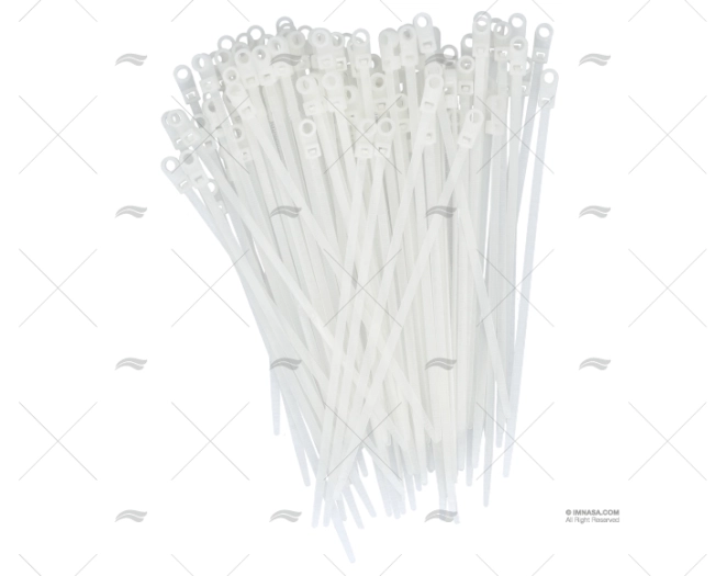 NYLON CABLE-TIE W/ EYELET 4,8x200 WHITE