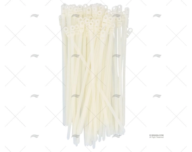 NYLON CABLE-TIE W/ EYELET 7,8x300 WHITE NORMA