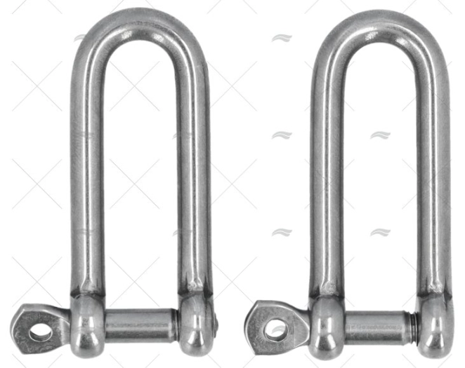 SHACKLE LONG 'D'  5mm S.S.316