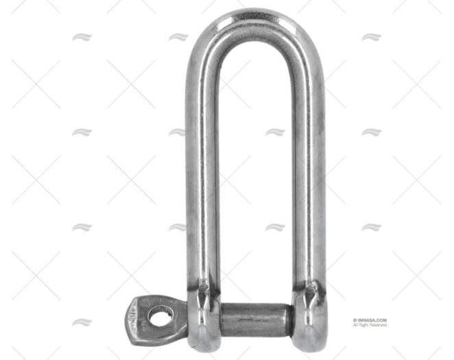 SHACKLE LONG 'D'  6mm S.S.316