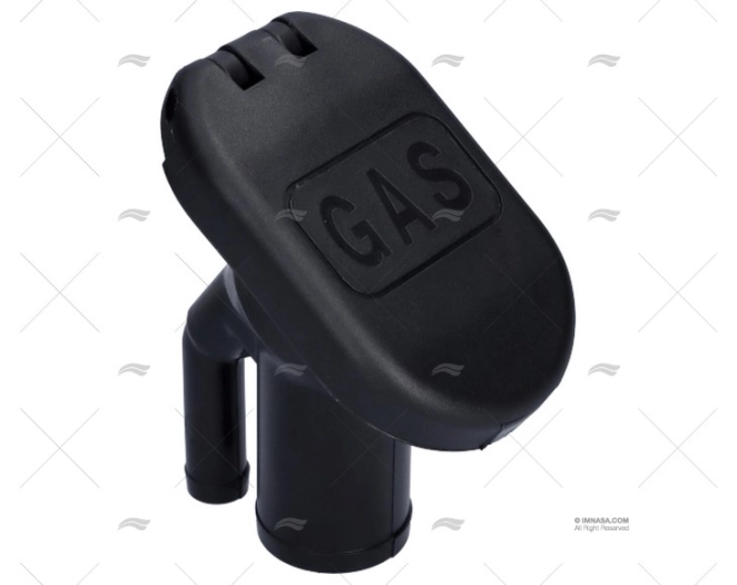 TAMPA GAS 38mm PVC PRETO INCLINADO 35ºA PERKO