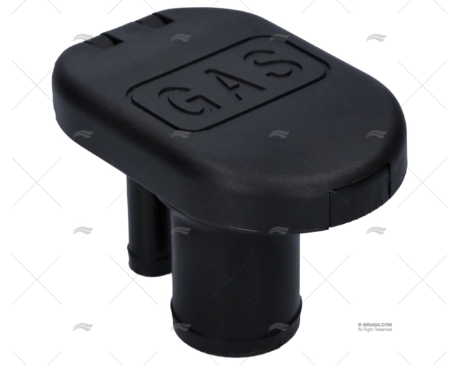 TAMPA GAS 38mm PVC PRETO RECTO PERKO