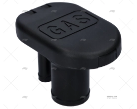 GAS FILL AND TANK VENT HORIZONTAL BLACK PERKO