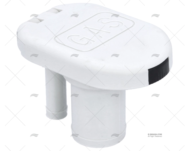 GAS FILL AND TANK VENT HORIZONTAL WHITE PERKO