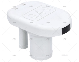 TAMPA GAS 38mm PVC BRANCO RETO PERKO