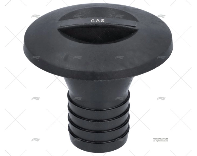 TAMPA GAS 38mm PVC PRETO