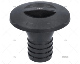 TAMPA GAS 38mm PVC PRETO