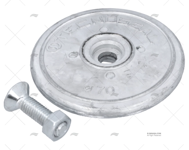 ZINC DOUBLE DISC ANODE D.70mm TECNOSEAL