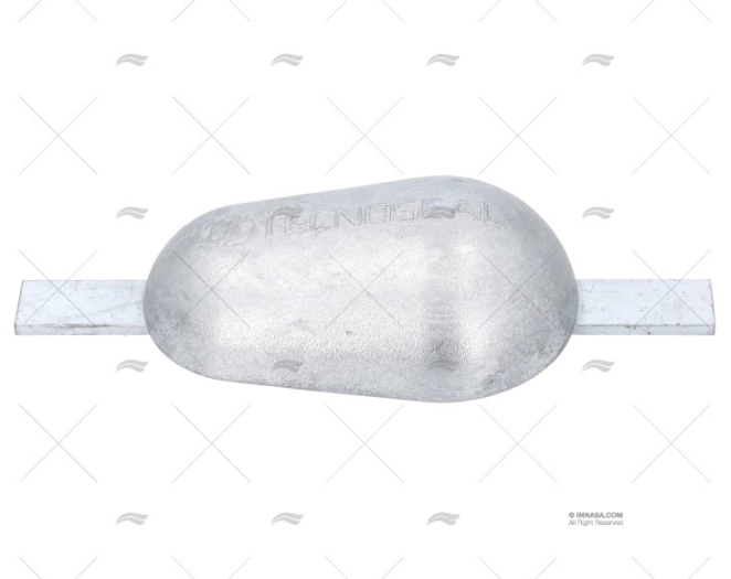 ANODE ZINC POISSON OVAL AVEC PLATINE 3Kg TECNOSEAL