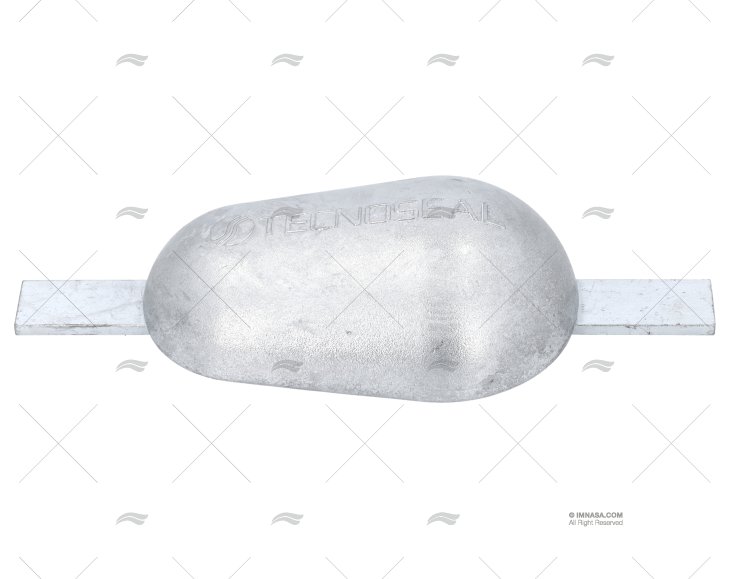 ZINC OVAL FISH ANODE W/PLATE 3kg TECNOSEAL