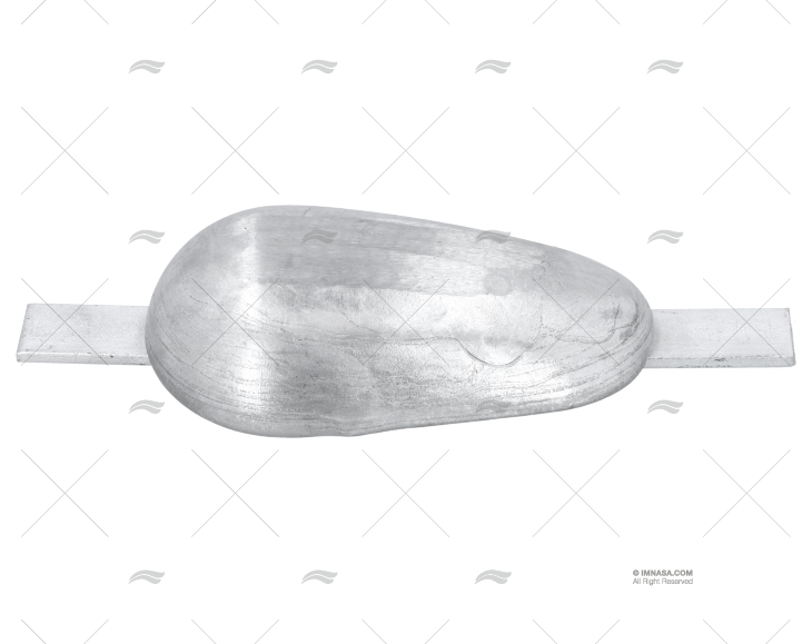 ANODE ZINC POISSON OVAL AVEC PLATINE 3Kg GUARDIAN