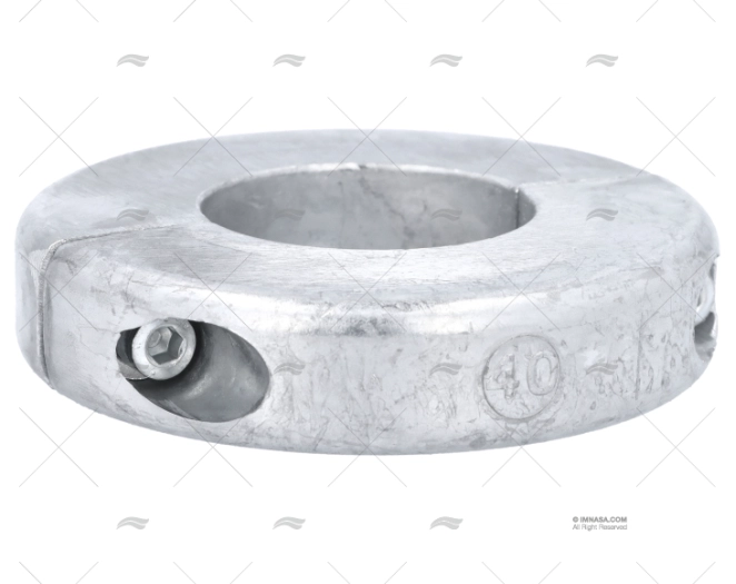 ANODE ZINC COLLIER PLAT ARBRE DE 40mm