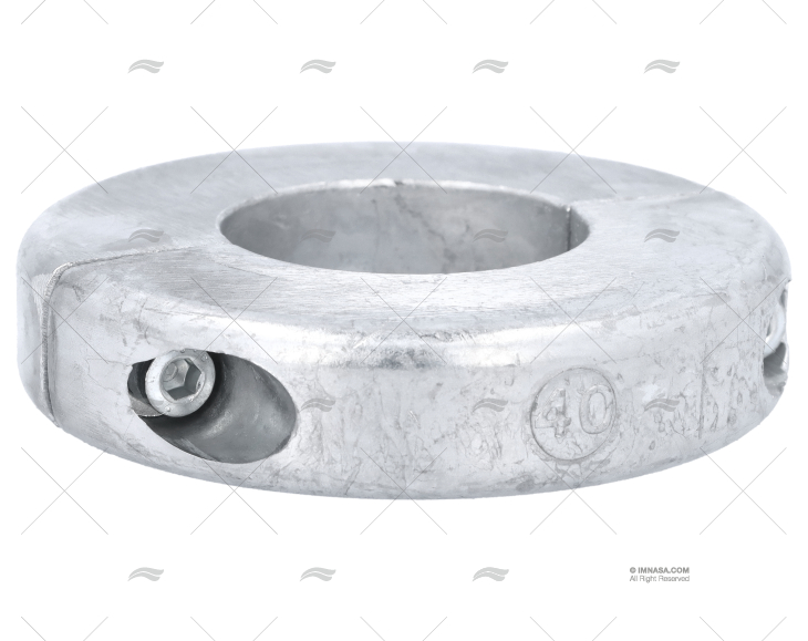 ZINC FLAT SHAFT COLLAR ANODE 40mm TECNOSEAL