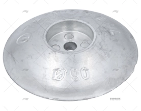 ANODE ROUND PLATE FOR RUDDER 90mm TECNOSEAL