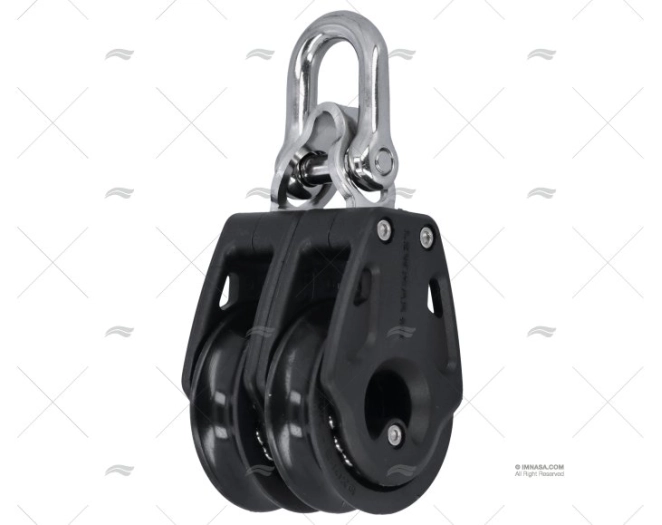 CONTROL PULLEY 40mm DOUBLE BLACK LEWMAR