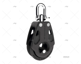 CONTROL PULLEY SIMPLE 30mm BLACK LEWMAR