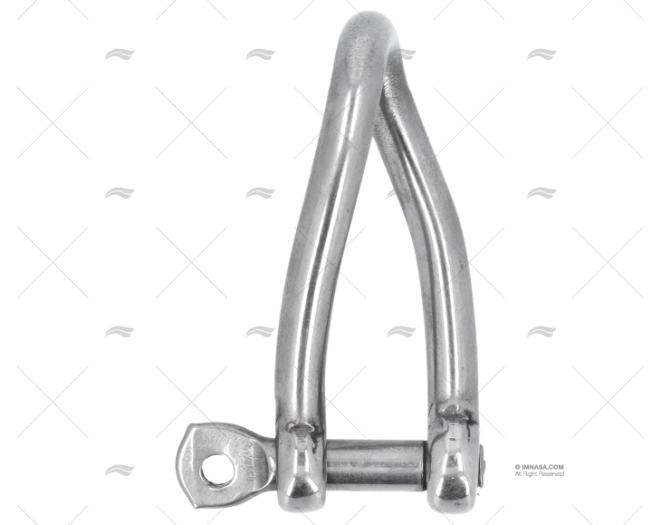 SHACKLE TWISTED 'D'  6mm S.S.316