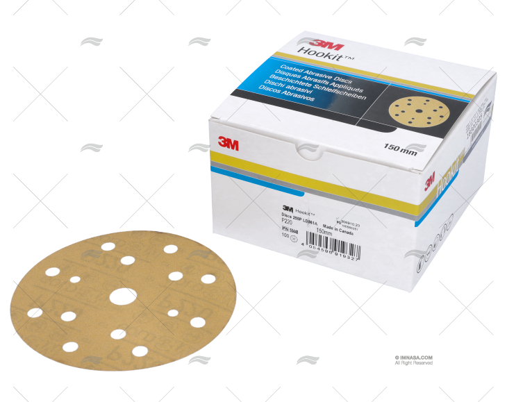 SANDING DISC 255P P220 150mm 100U 3M