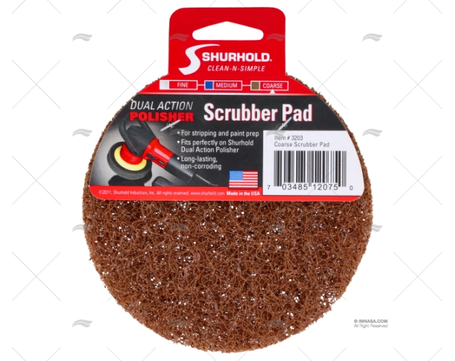 COARSE SCRUBBER PAD 5" DUAL ACTION 3203