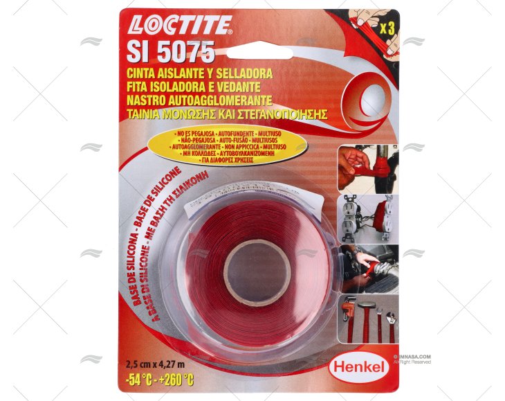 CINTA AISLANTE 5075 SELLADORA ROJA 4,27m LOCTITE