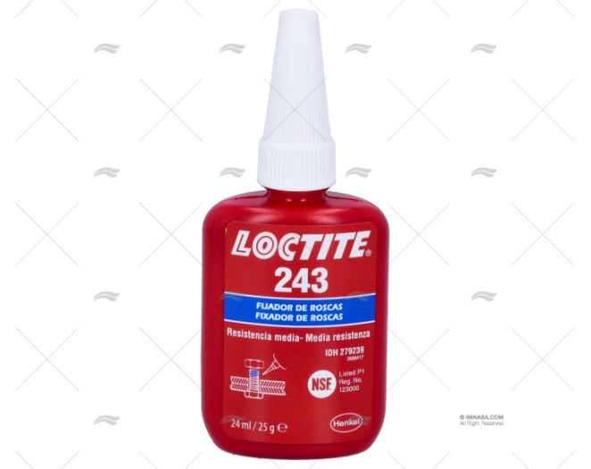 FIJADOR TORNILLOS 243 24ml AZUL LOCTITE