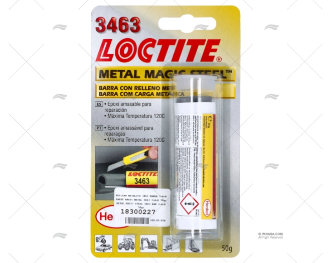 METAL MAGIC STEEL 3463 BAR 3+A+B 50gr LOCTITE